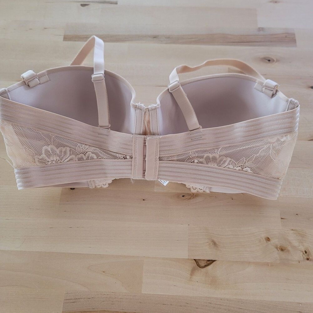 Maidenform Sz 38c Beige Essential Multiway Push Up Bra SE1102 Everyday Comfort - Picture 2 of 7